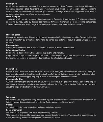 30 bandes Nasale PAF - format régulier